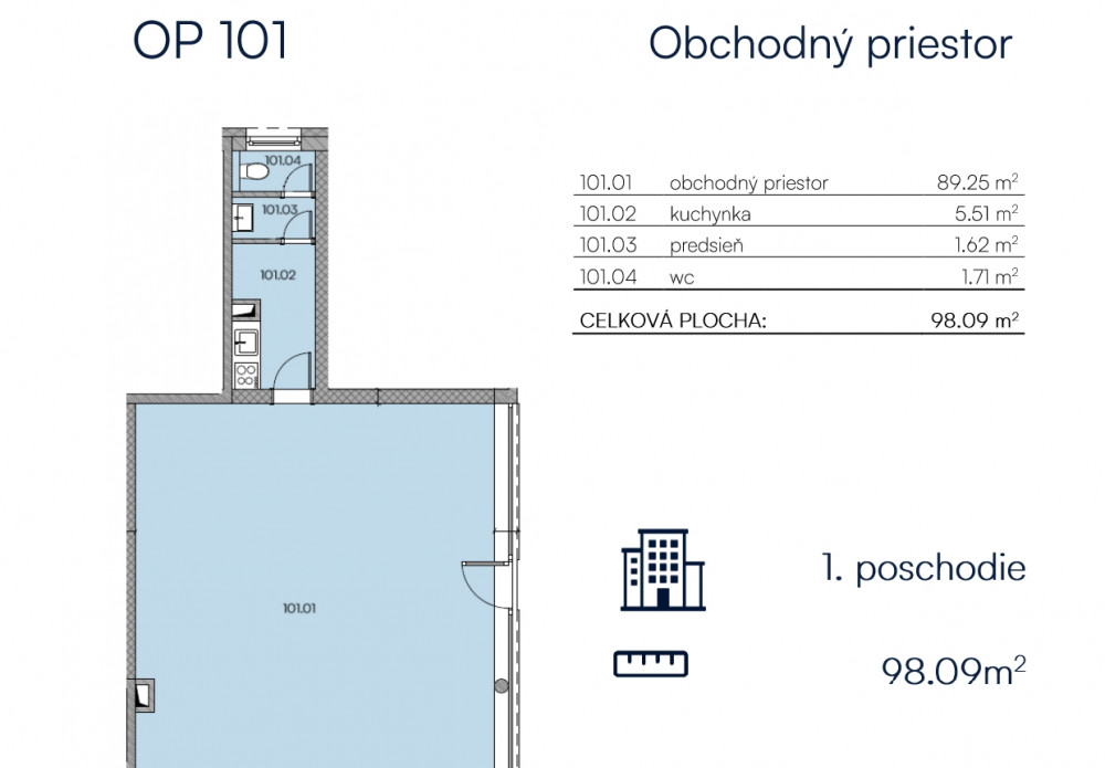 1NP - Obchodný priestor 101