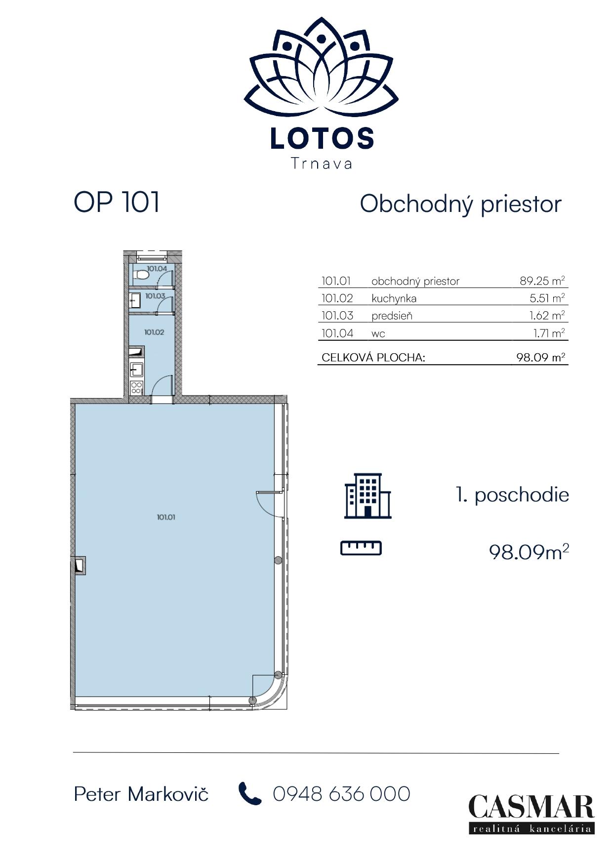 1NP - Obchodný priestor 101